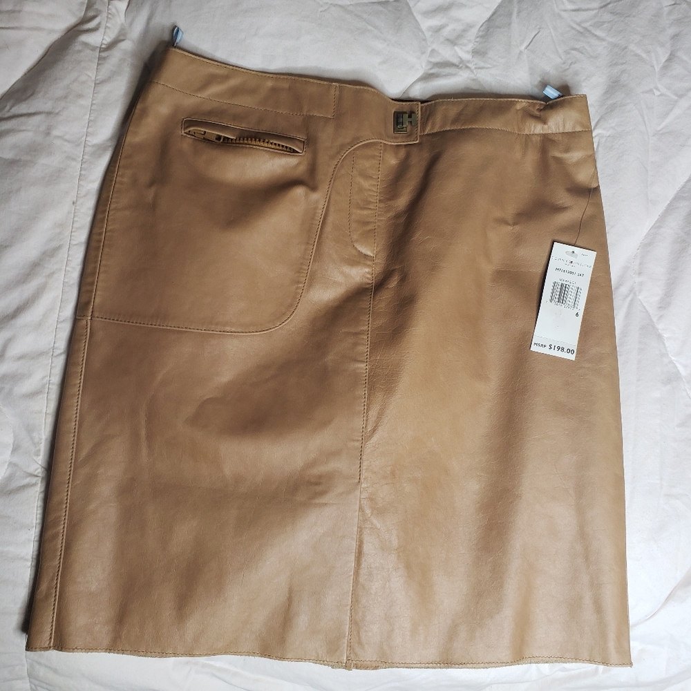 NWT Tommy Hilfiger leather skirt